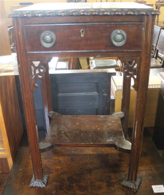 Small square topped table